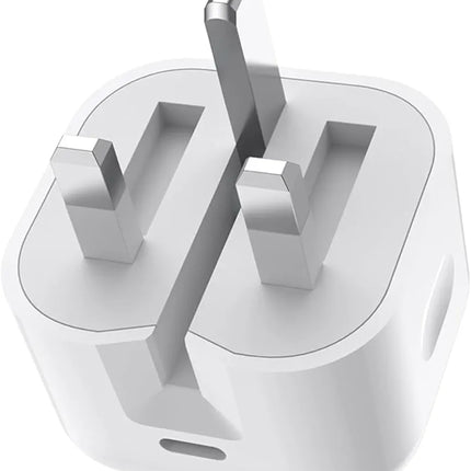 20W USB-C Power Adapter (Folding Pins) - White
