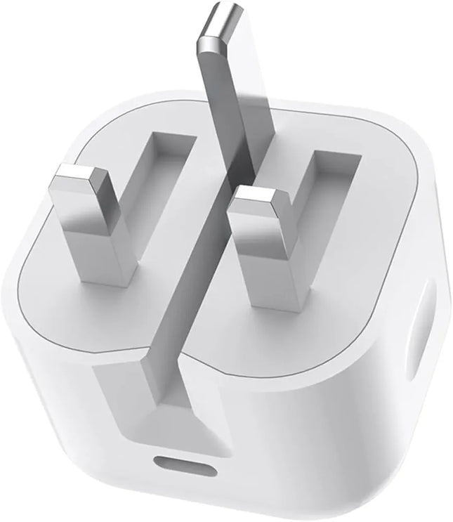 20W USB-C Power Adapter (Folding Pins) - White