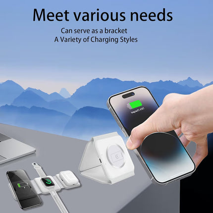 3-in-1 Magnetic Wireless Charger (Foldable)