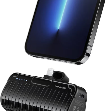 VEGER Mini 5000mAh Power Bank with Built-In Plug, 20W PD  Fast Charging for iPhone , LED Indicator