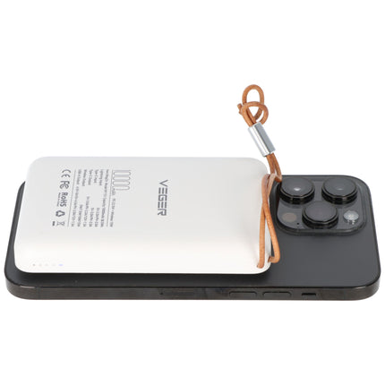 Magnetic Wireless Power Bank 10000mAh, 15W Wireless + PD 20W, 22.5W Max, USB-C + USB-A, Lightning Input