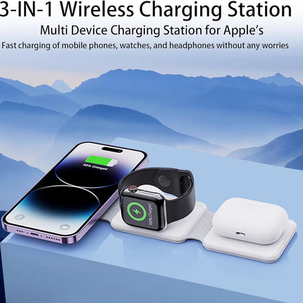 3-in-1 Magnetic Wireless Charger (Foldable)