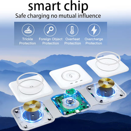 3-in-1 Magnetic Wireless Charger (Foldable)