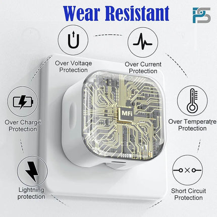 20W USB-C Power Adapter (Folding Pins) - White