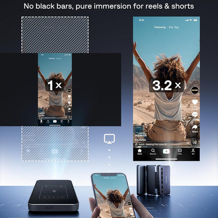 Mini Pocket Projector Triple Folding