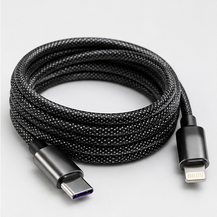 Magnetic Fast Charging Cable Type-C to lightning 27W 1 Meter Self-Coiling