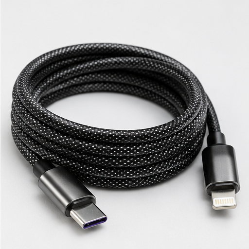 Magnetic Fast Charging Cable Type-C to lightning 27W 1 Meter Self-Coiling