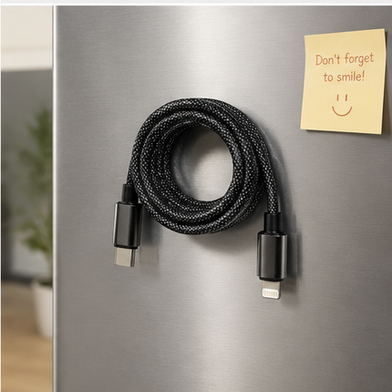 Magnetic Fast Charging Cable Type-C to lightning 27W 1 Meter Self-Coiling