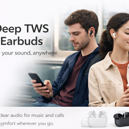 Deep TWS Earbuds with Protective Silicone Case (BA127)