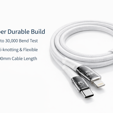 USB-C to Lightning PD Fast Charging Cable, 1000mm (27W)