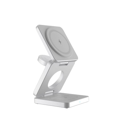 3-in-1 Foldable Wireless Charging Station – 15W Fast Portable Travel Charger