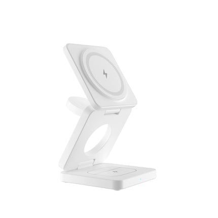 3-in-1 Foldable Wireless Charging Station – 15W Fast Portable Travel Charger